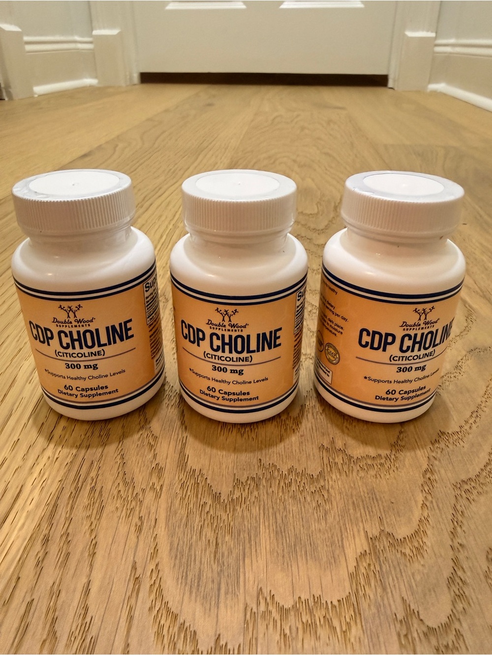 CDP Choline (Citicoline) 300 mg - White Bottle, Pack of 3 - New, Sealed